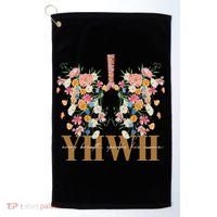 Yhwh Every Breath Speaks His Name Floral Lungs Christian Golf Towel thumb 0