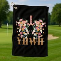 Yhwh Every Breath Speaks His Name Floral Lungs Christian Golf Towel thumb 1