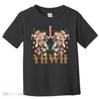Yhwh Every Breath Speaks His Name Floral Lungs Christian Toddler T-Shirt thumb 0