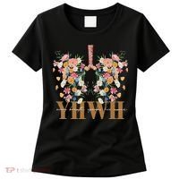 Yhwh Every Breath Speaks His Name Floral Lungs Christian Women's T-Shirt thumb 0