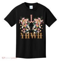 Yhwh Every Breath Speaks His Name Floral Lungs Christian Kids T-Shirt thumb 0