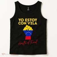 Yo Estoy Con Venezuela Hasta El Final Venezuela Libre Fist Tank Top thumb 2