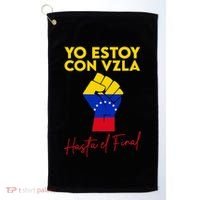 Yo Estoy Con Venezuela Hasta El Final Venezuela Libre Fist Golf Towel thumb 0