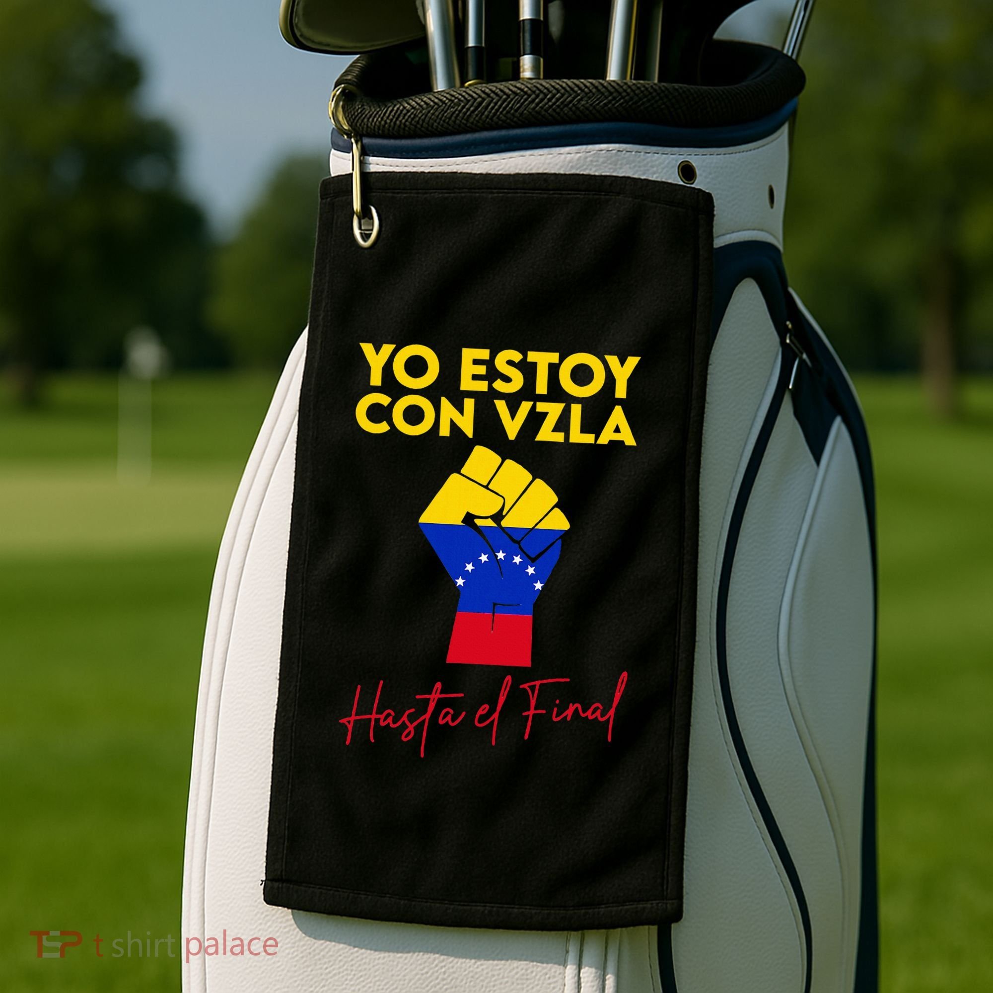 Yo Estoy Con Venezuela Hasta El Final Venezuela Libre Fist Golf Towel