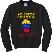 Yo Estoy Con Venezuela Hasta El Final Venezuela Libre Fist Kids Sweatshirt thumb 0