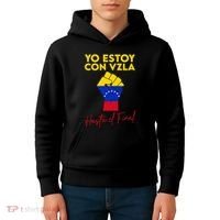 Yo Estoy Con Venezuela Hasta El Final Venezuela Libre Fist Kids Hoodie thumb 4