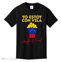 Yo Estoy Con Venezuela Hasta El Final Venezuela Libre Fist Kids T-Shirt thumb 0