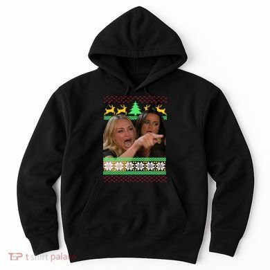 Yelling At A Cat Ugly Christmas Sweater Meme Hoodie