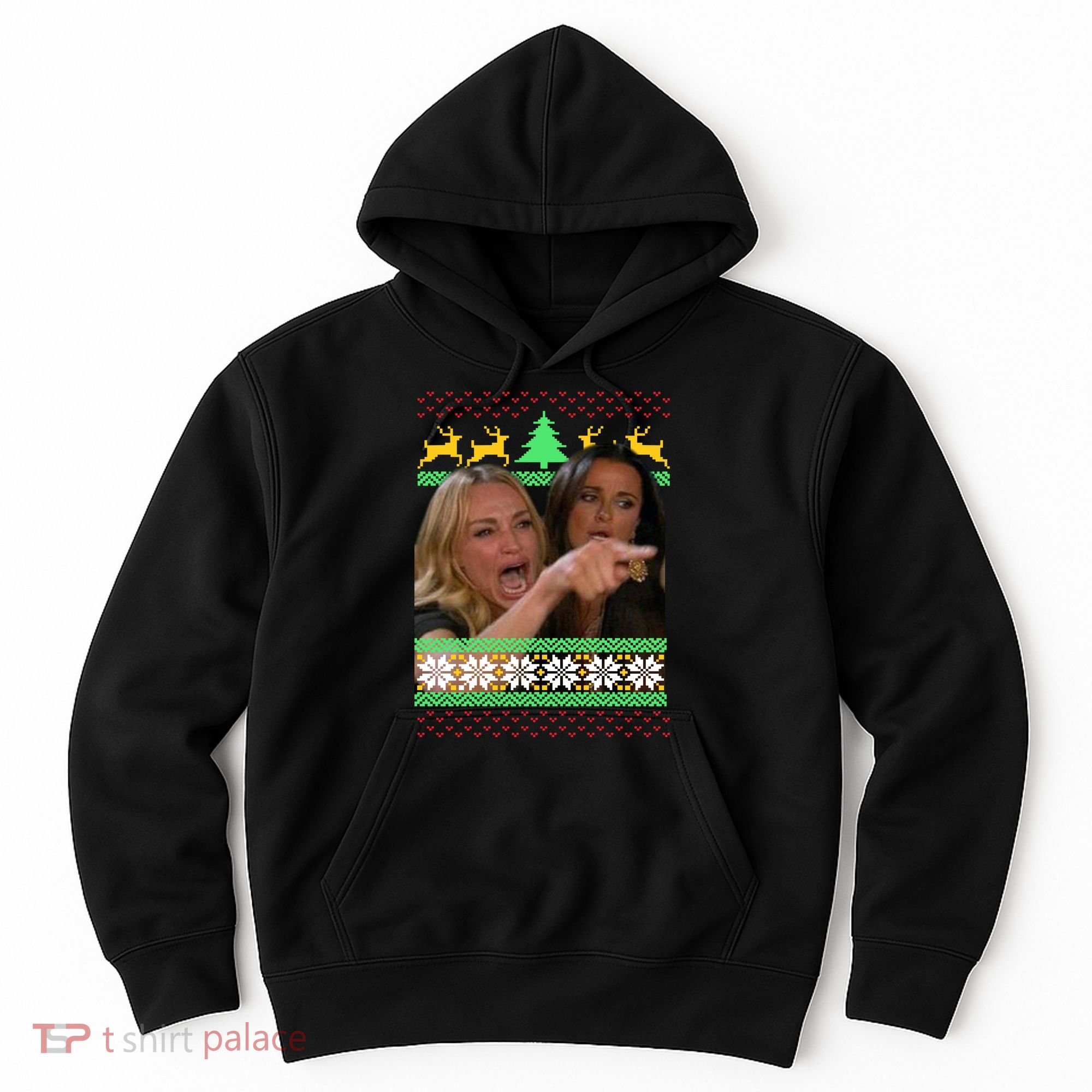 Yelling At A Cat Ugly Christmas Sweater Meme Hoodie
