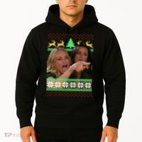 Yelling At A Cat Ugly Christmas Sweater Meme Hoodie thumb 2