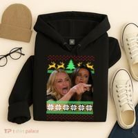 Yelling At A Cat Ugly Christmas Sweater Meme Hoodie thumb 4