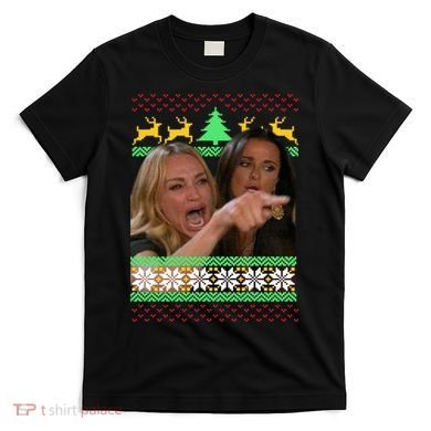 Yelling At A Cat Ugly Christmas Sweater Meme T-Shirt