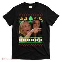 Yelling At A Cat Ugly Christmas Sweater Meme T-Shirt thumb 0