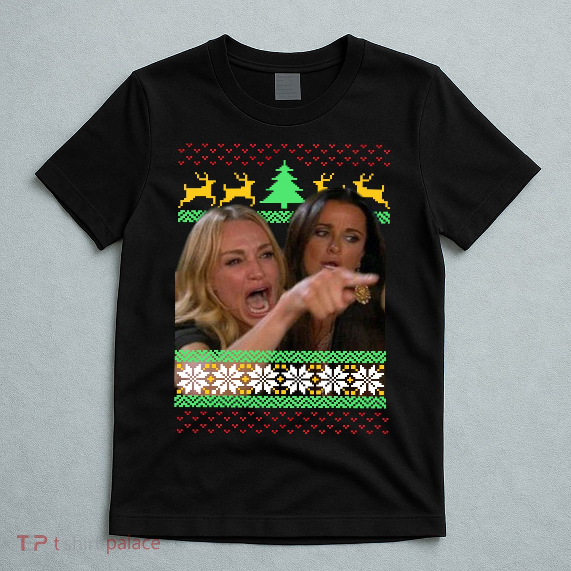 Yelling At A Cat Ugly Christmas Sweater Meme T-Shirt