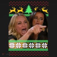 Yelling At A Cat Ugly Christmas Sweater Meme Backpack thumb 2