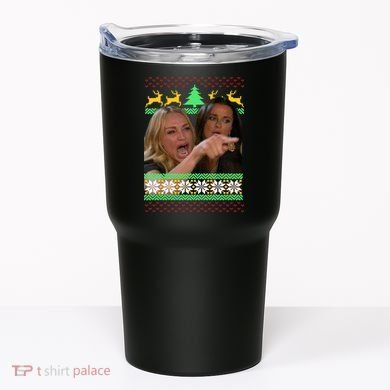 Yelling At A Cat Ugly Christmas Sweater Meme Tumbler