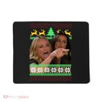 Yelling At A Cat Ugly Christmas Sweater Meme Mousepad thumb 0