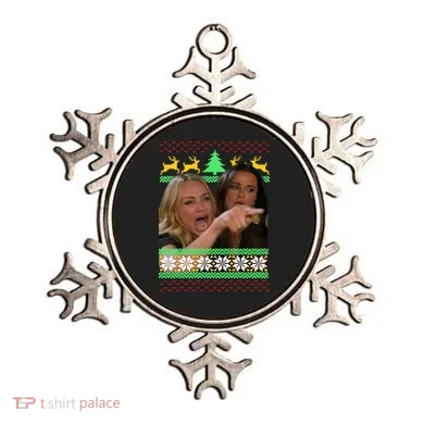 Yelling At A Cat Ugly Christmas Sweater Meme Ornament