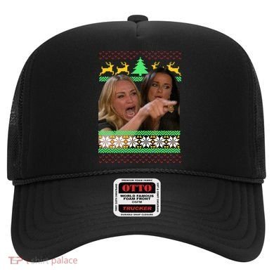 Yelling At A Cat Ugly Christmas Sweater Meme Hat