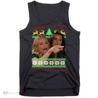 Yelling At A Cat Ugly Christmas Sweater Meme Tank Top thumb 0