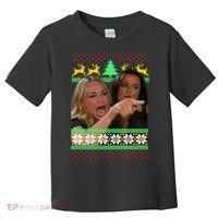 Yelling At A Cat Ugly Christmas Sweater Meme Toddler T-Shirt thumb 0