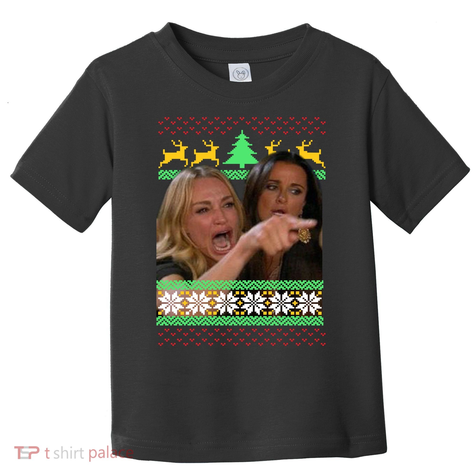 Yelling At A Cat Ugly Christmas Sweater Meme Toddler T-Shirt