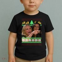 Yelling At A Cat Ugly Christmas Sweater Meme Toddler T-Shirt thumb 2