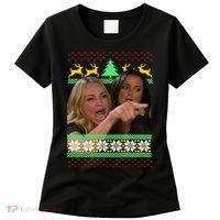 Yelling At A Cat Ugly Christmas Sweater Meme Women's T-Shirt thumb 0