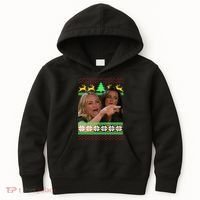 Yelling At A Cat Ugly Christmas Sweater Meme Kids Hoodie thumb 0