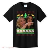Yelling At A Cat Ugly Christmas Sweater Meme Kids T-Shirt thumb 0