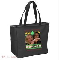 Yelling At A Cat Ugly Christmas Sweater Meme Tote Bag thumb 2