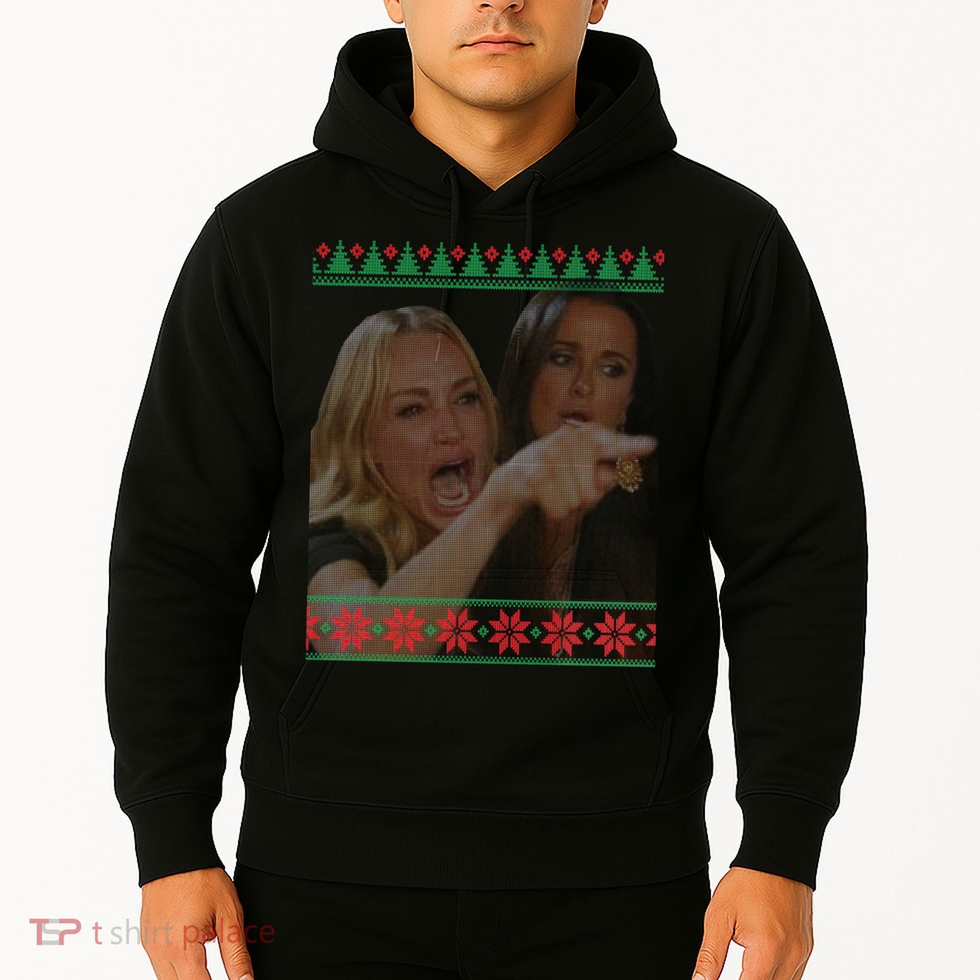 Yelling At Cat Meme Funny Ugly Christmas Hoodie