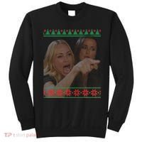 Yelling At Cat Meme Funny Ugly Christmas Sweatshirt thumb 0