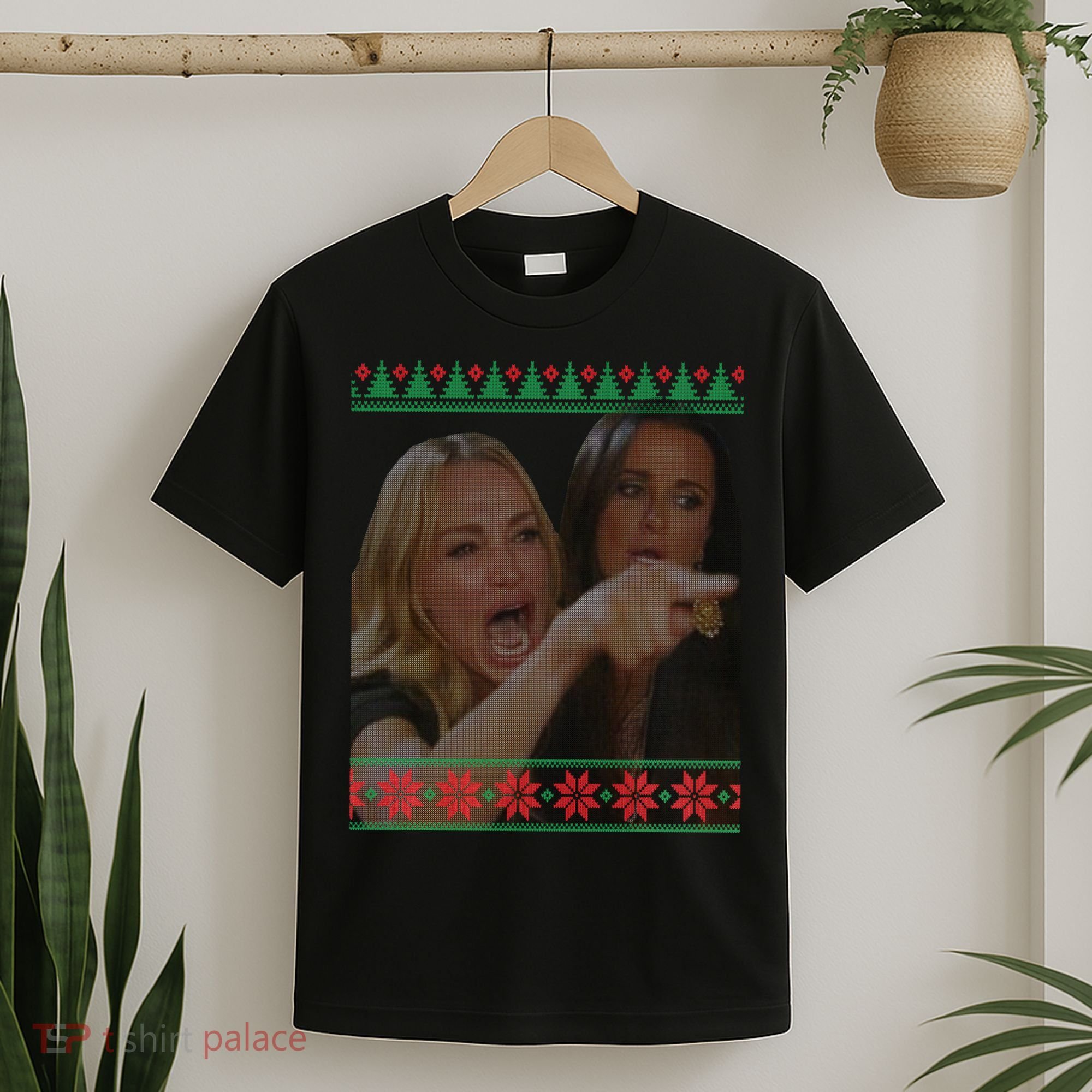 Yelling At Cat Meme Funny Ugly Christmas T-Shirt