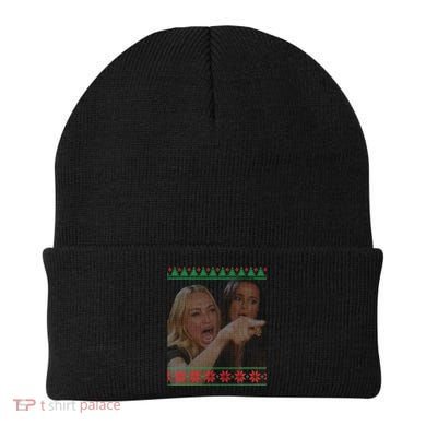 Yelling At Cat Meme Funny Ugly Christmas Beanie