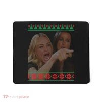 Yelling At Cat Meme Funny Ugly Christmas Mousepad thumb 0