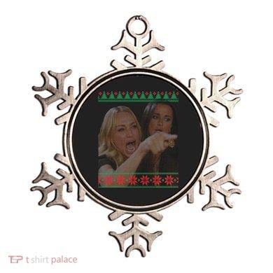 Yelling At Cat Meme Funny Ugly Christmas Ornament