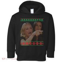 Yelling At Cat Meme Funny Ugly Christmas Toddler Hoodie thumb 0