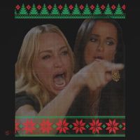 Yelling At Cat Meme Funny Ugly Christmas Toddler Hoodie thumb 2