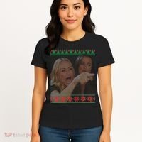 Yelling At Cat Meme Funny Ugly Christmas Women's T-Shirt thumb 4