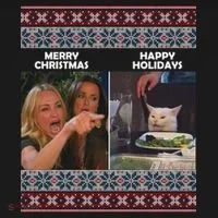 Yelling Cat Meme Christmas Sweater Funny Doggie Tank thumb 4