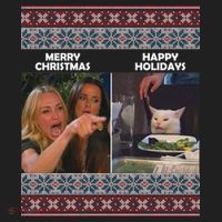 Yelling Cat Meme Christmas Sweater Funny Hat thumb 2