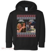 Yelling Cat Meme Christmas Sweater Funny Toddler Hoodie thumb 0
