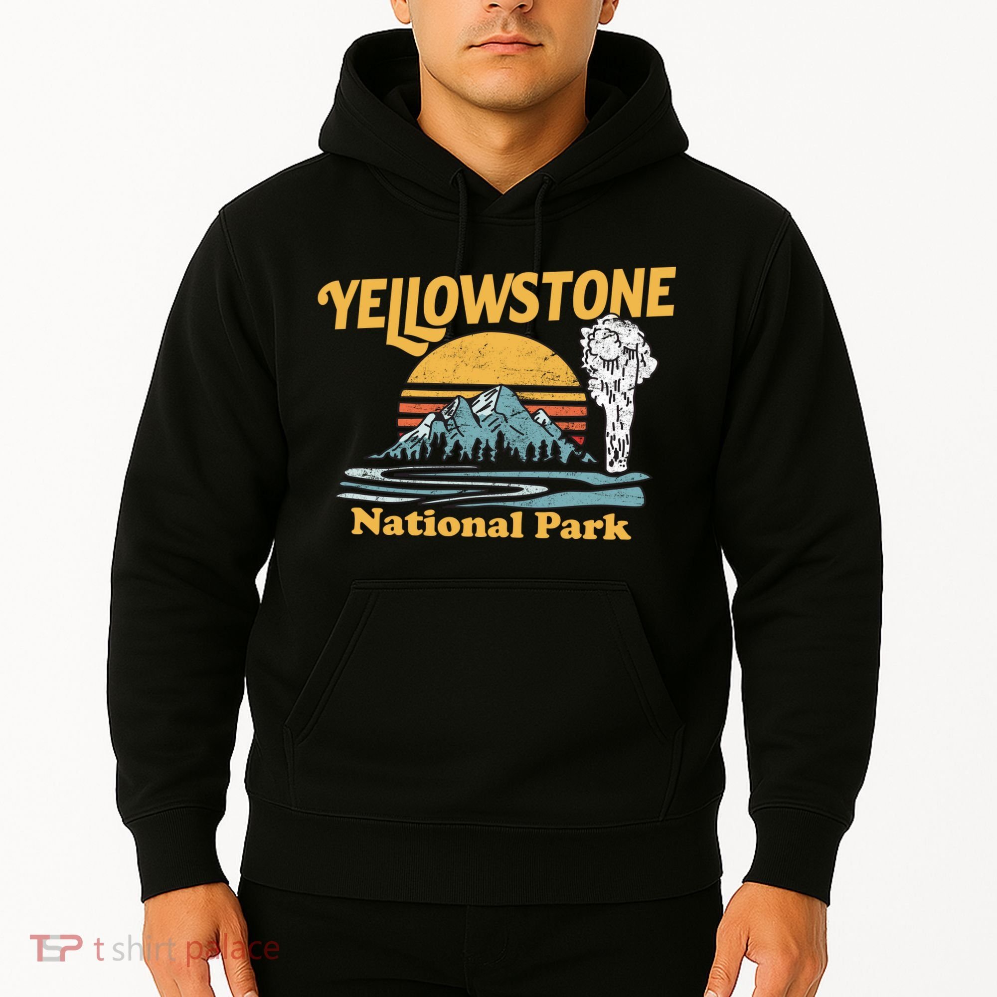 Yellow Stone Park Retro Hoodie