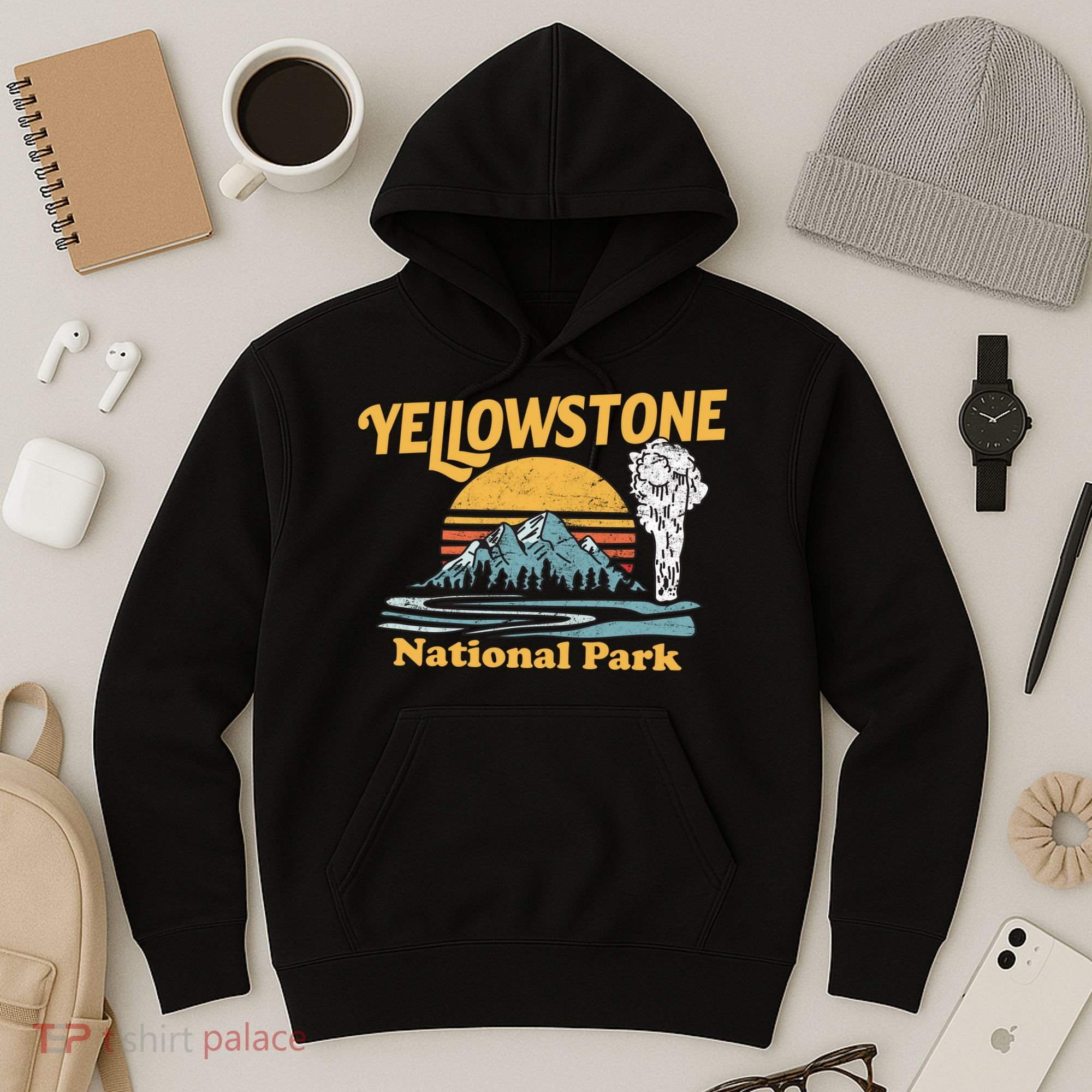 Yellow Stone Park Retro Hoodie