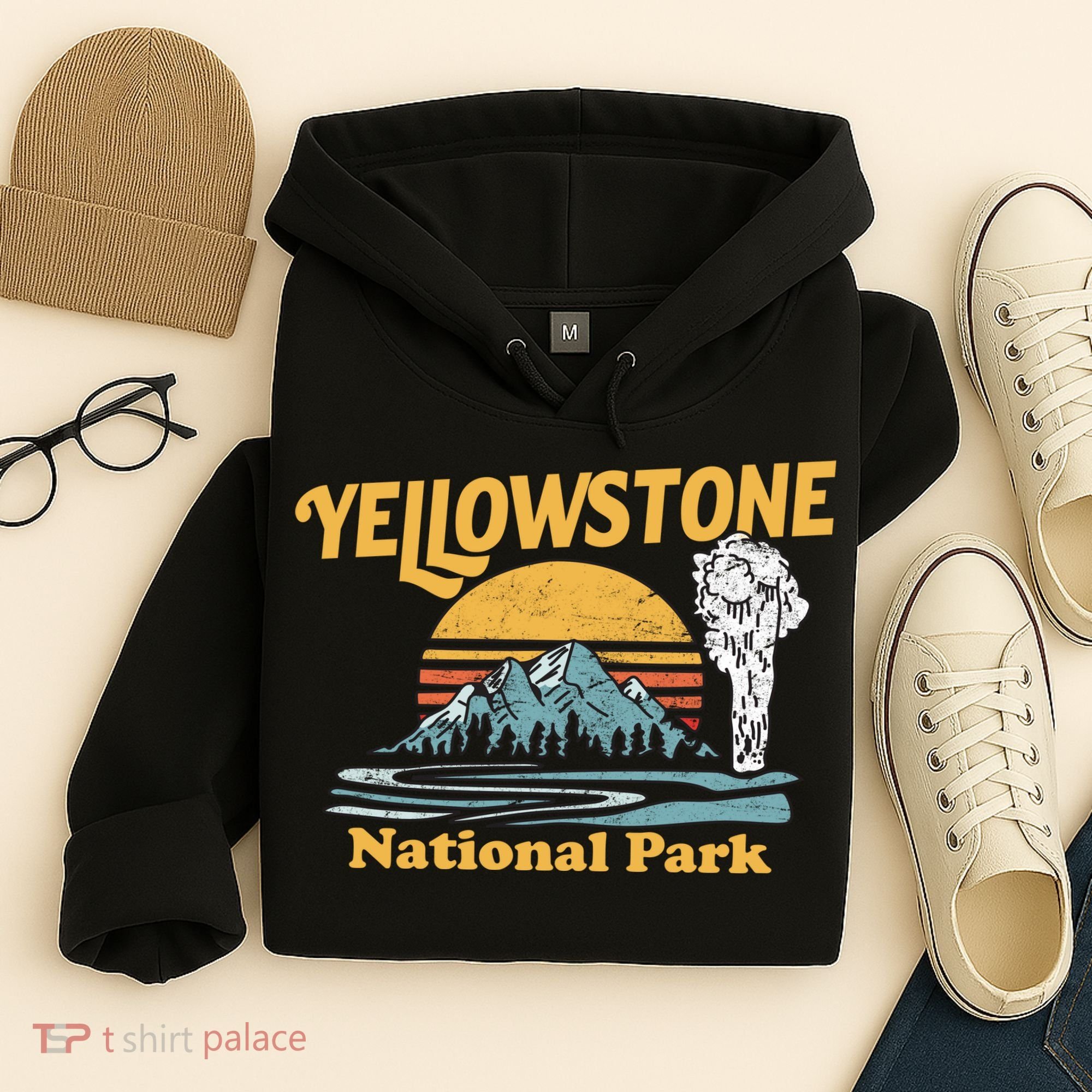Yellow Stone Park Retro Hoodie