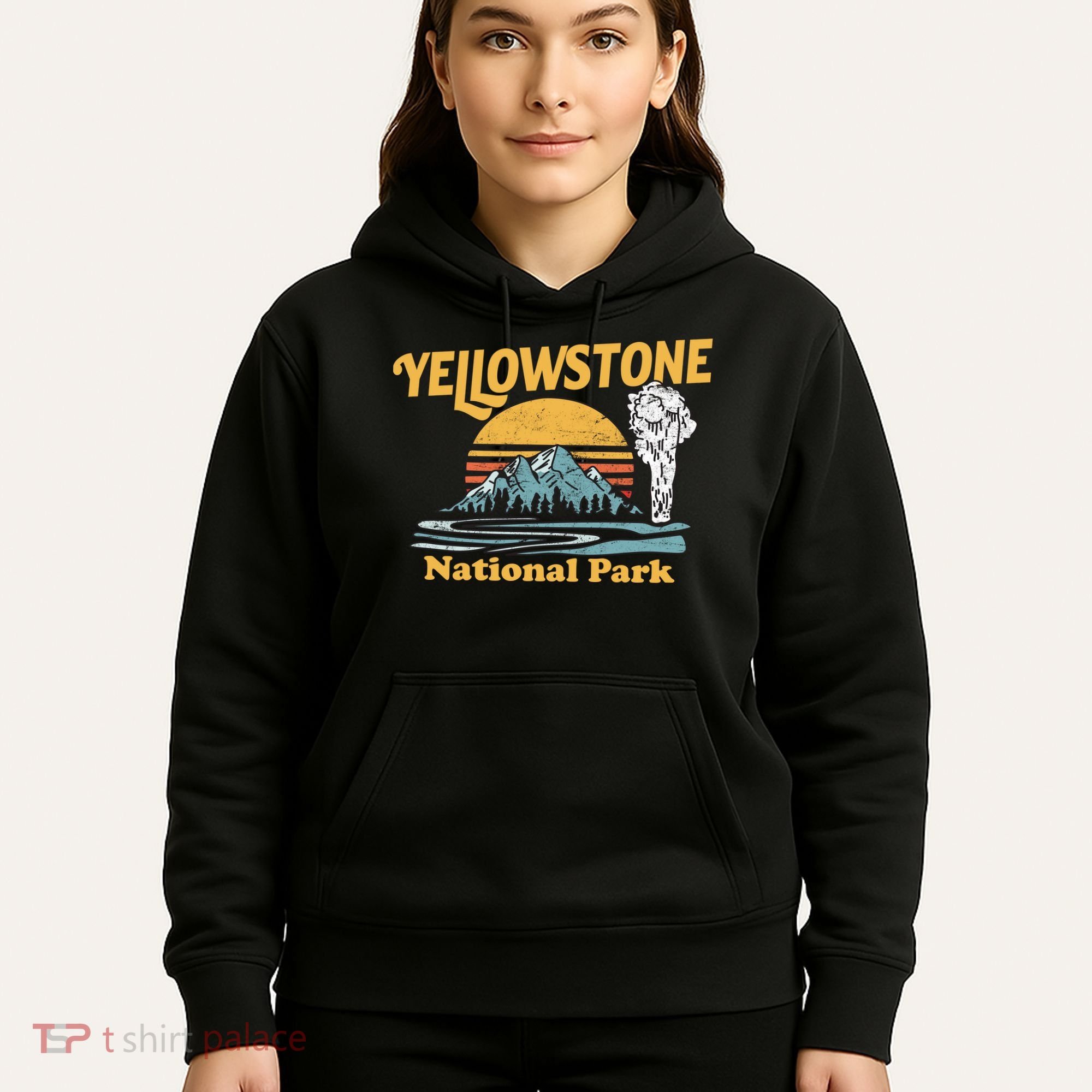 Yellow Stone Park Retro Hoodie