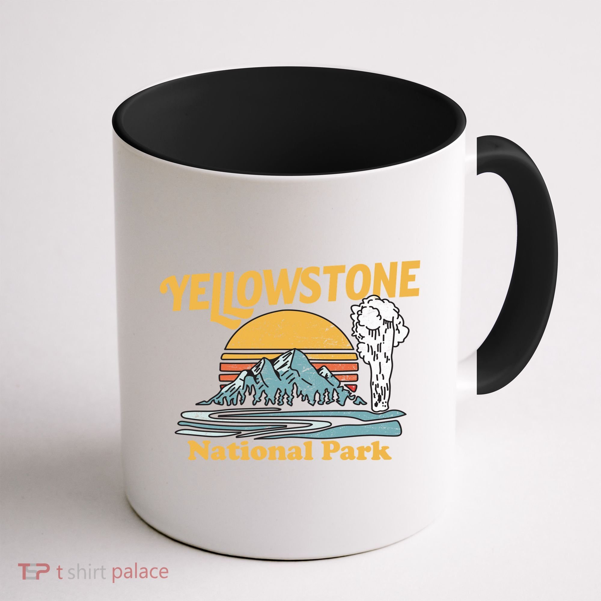 Yellow Stone Park Retro Coffee Mug