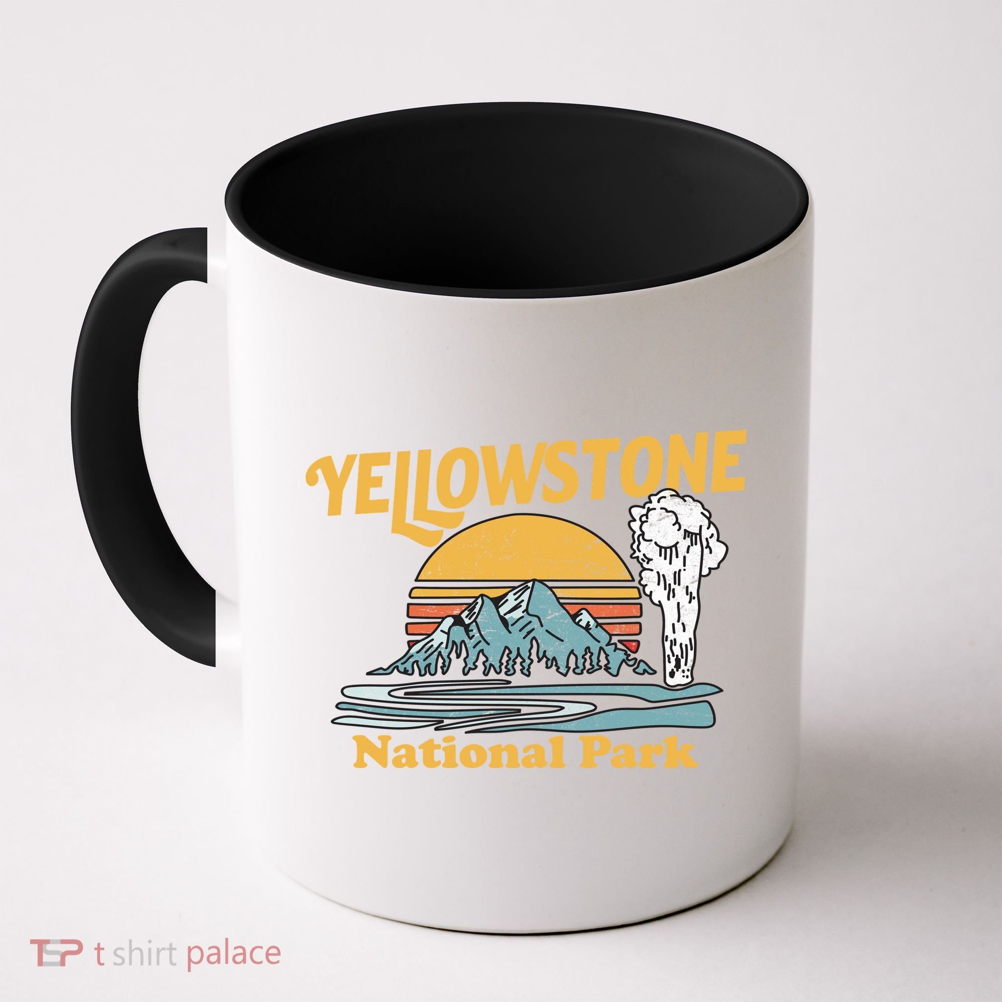 Yellow Stone Park Retro Coffee Mug