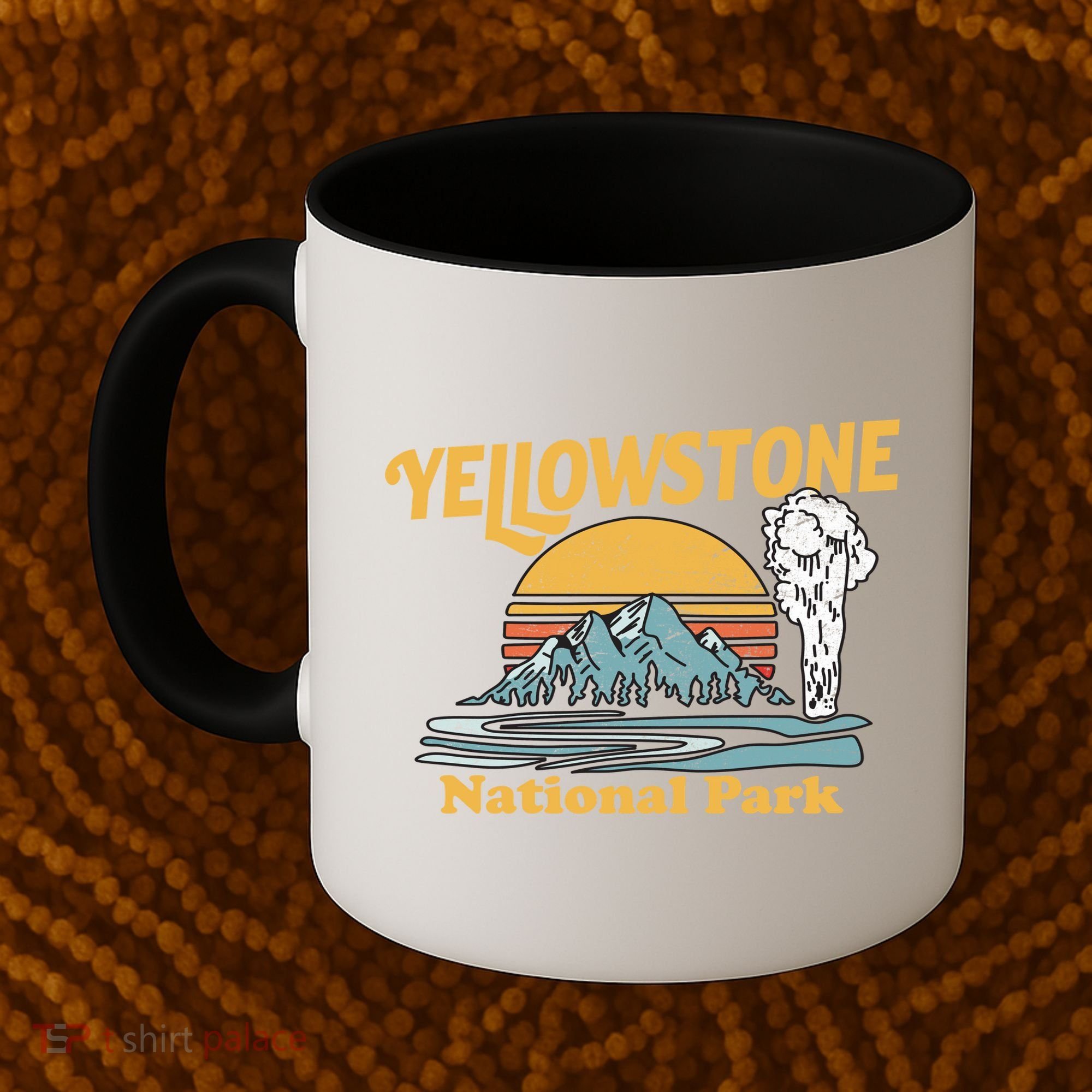 Yellow Stone Park Retro Coffee Mug